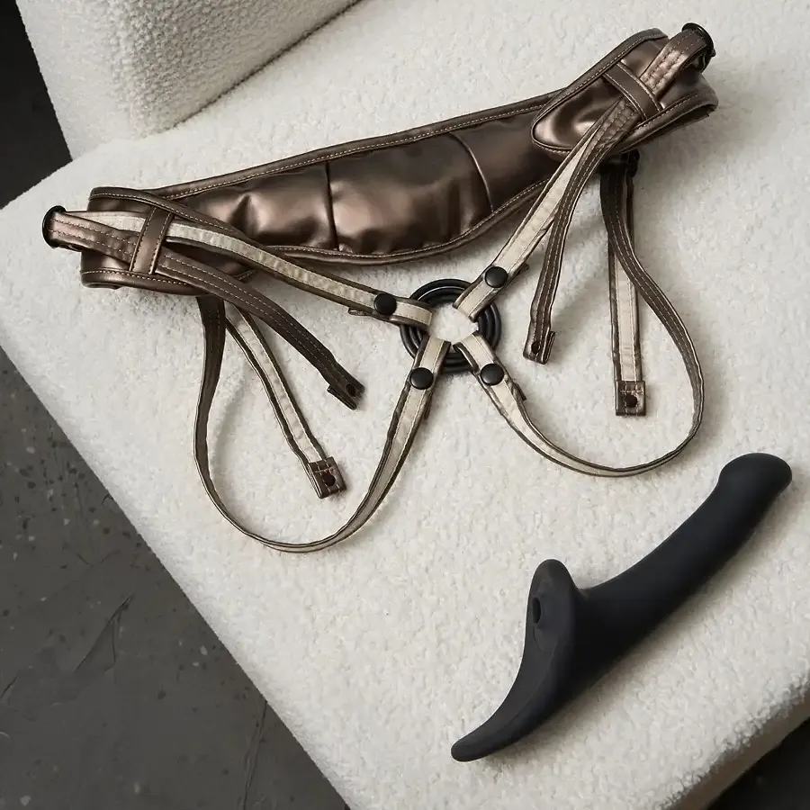 Трусики для страпону Strap-On-Me Leatherette Harness DESIROUS - NEW DESIGN Львов - изображение 7