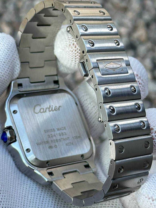 Швейцарський годинник Cartier Santos Silver-Blue Харків - фото 1