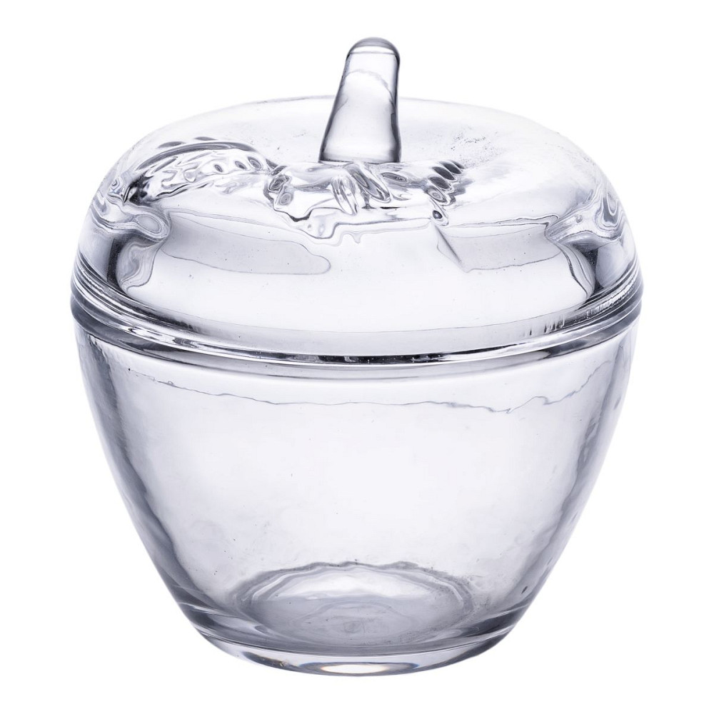 Yiwu Цукерниця з кришкою Ø 9.5 см ваза цукерниця кругла скляна у формі яблука HP-4-101 Київ - фото 1