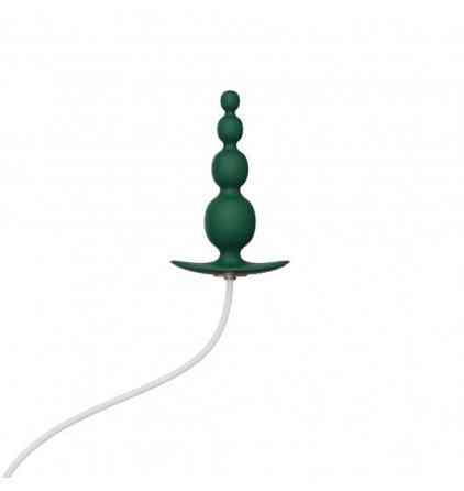 Анальный плаг с вибрацией Qingnan No.8 Mini Vibrating Anal Beads Green Sex Aura Киев