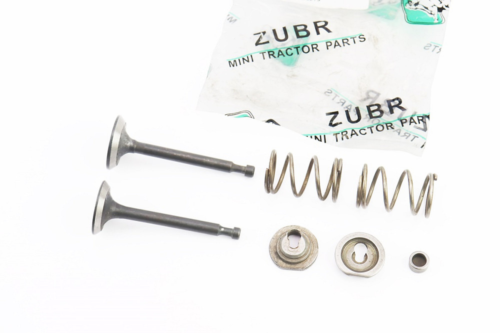 Клапан впускний, випускний к-кт 2шт 168F + пружина-2шт + сухар-2шт компенсатор-1шт Київ - фото 1