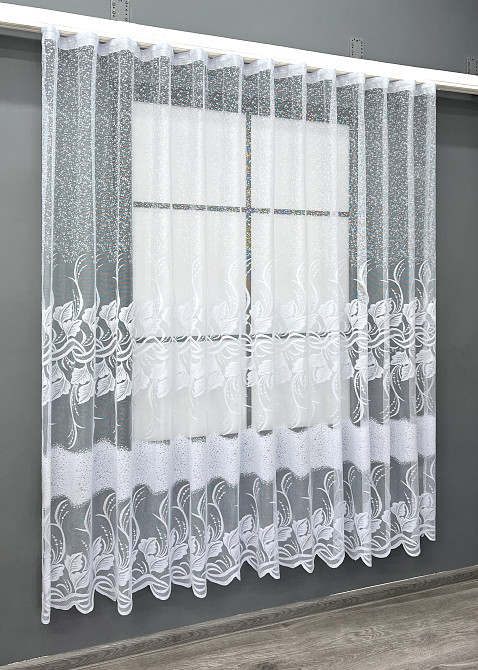 Тюль VR-Textil 2007т Жакард Білий 300х180 см (42-1080) Київ - фото 2