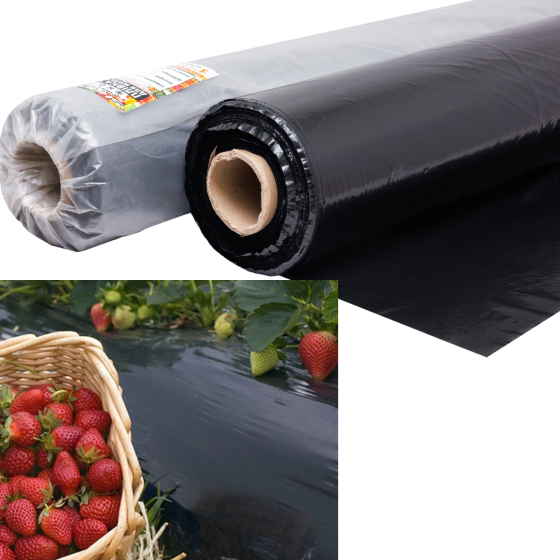 Пленка 30 мкм 0.7м*500м черная для мульчирования и строительства Днепр
