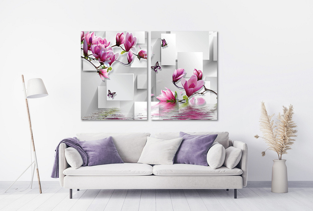 Модульная картина в гостиную / спальню  Магнолія  TLV-2_028 120х170  см Киев - изображение 2