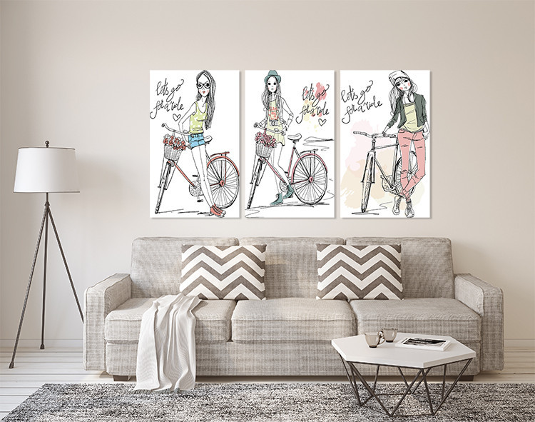 Модульна картина у вітальню/ спальню Дівчинка      ART-283_3A Київ - фото 2