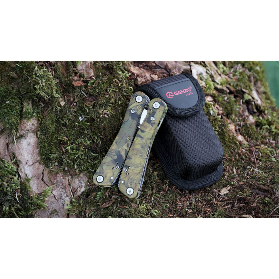 Мультитул Ganzo G107, (16.5 см) 22 функції, камуфляжний + біти та чохол Київ - фото 10