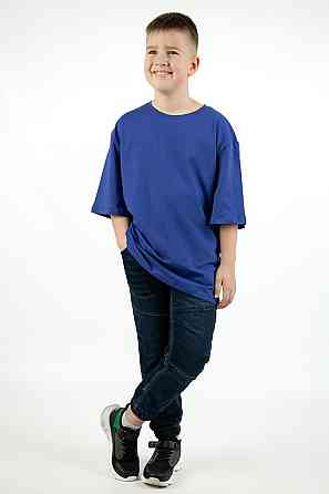 Футболка для мальчика оверсайз, электрик, х/б, топ Киев