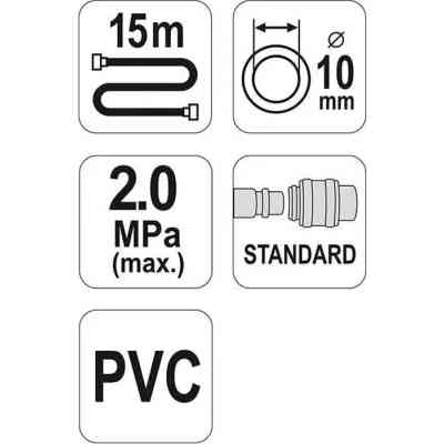 Пневматичний шланг Yato YT-24240 Вінниця
