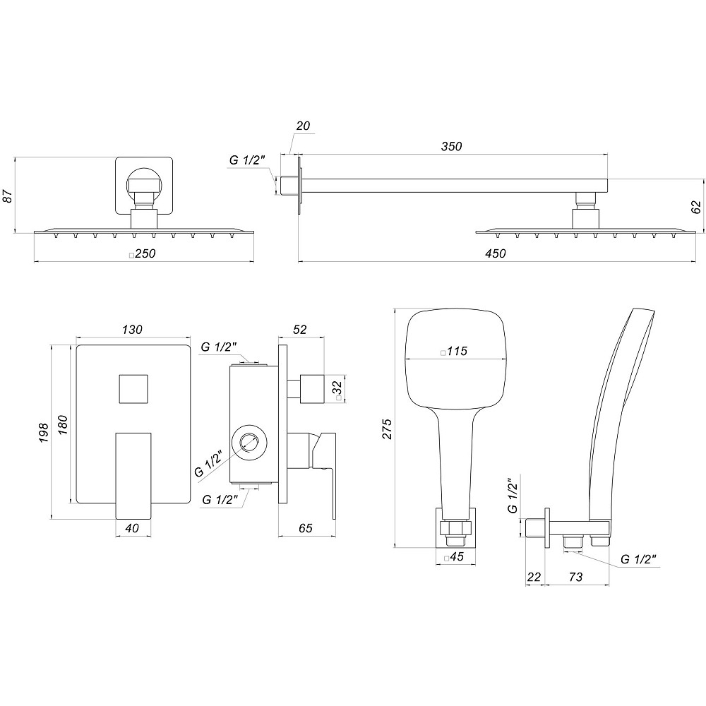 Душова система Globus Lux GLM-205-BB-SMART Тернопіль - фото 2