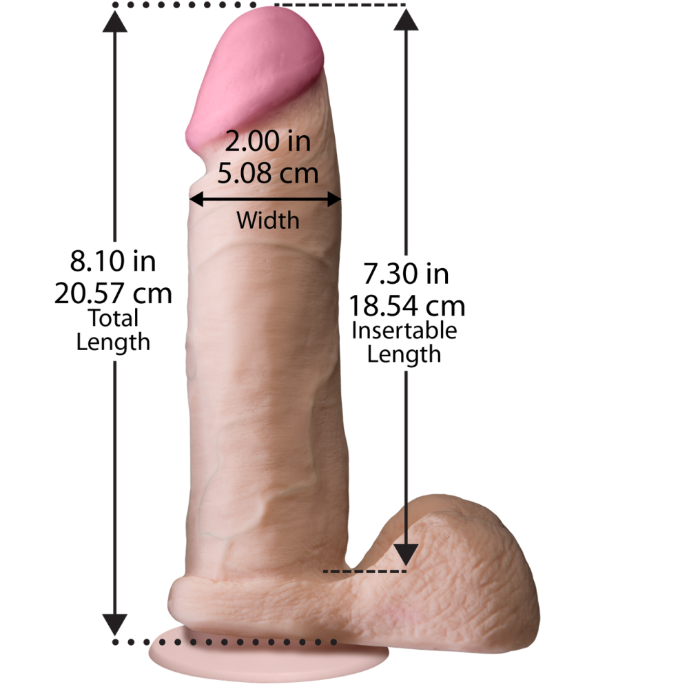 Фаллоимитатор Doc Johnson The Realistic Cock 8 inch White - ULTRASKYN, Vack-U-Lock (мятая упаковка!!!) Sex Aura Киев - изображение 5