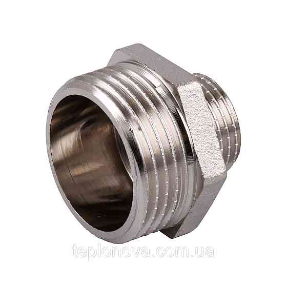 Ніпель редукційний 1"х1/2"Н нікельований під прокладку NN532G OPTIMUM Чернівці