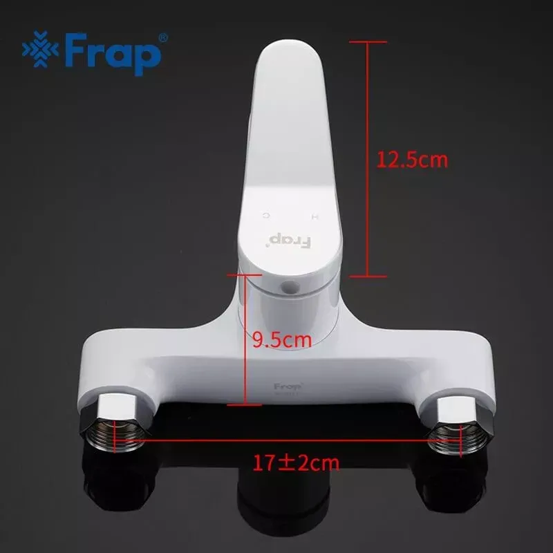 Смеситель для ванны с душевым гарнитуром Frap F3245 белый/хром Киев - изображение 4