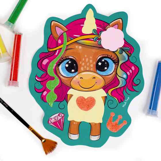 Набір для творчості "Sand Art Веселі друзі" VT4501-01, 5 флаконів з піском Вінниця