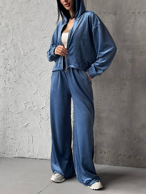 Женский прогулочный костюм двойка: кофта и штаны турецкий велюр Одесса - изображение 1