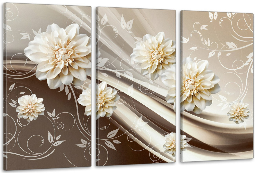 Модульна картина у вітальню/ спальню Квіти  ART-220_3A 70х130 см Київ - фото 1