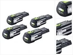 Zestaw akumulatorów Festool 4x BP 18 Li 3.0 Ergo I Акумулятор V 3,0 Ah / 3000 mAh Li-Ion ( 577704 ) ze wskaźnikiem poziomu Киев - изображение 1