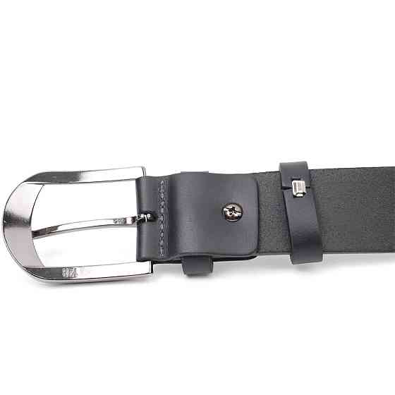 Классический брючный пояс для мужчин из натуральной кожи GRANDE PELLE 11680 Черный Киев
