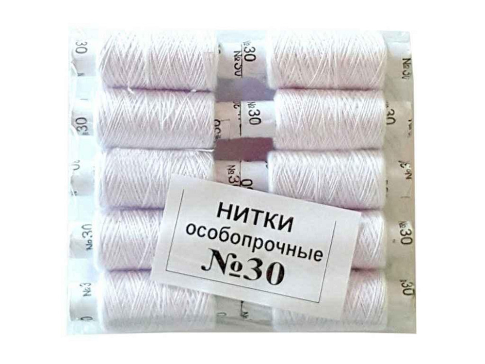 Нити No30 ХБ (10 белых) 410043 ТМ ХАРЬКОВ Киев - изображение 1