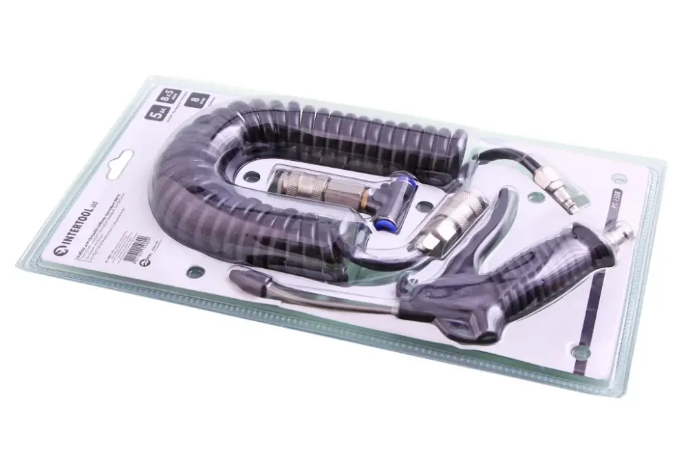 Набор для продувки кабины грузовика Intertool (пистолет продув., шланг PU 8*5 мм 5м, тройник 8 мм) Винница - изображение 2