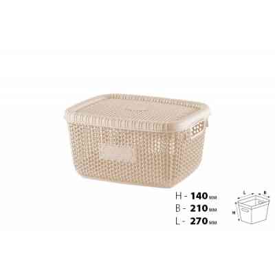 Кошик для зберігання Violet House 1009 Віолетта Cappuccino 5 л (1009 Віолетта CAPPUCHINO з/кр. 5) Вінниця