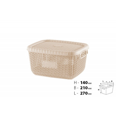 Корзина для хранения Violet House 1009 Виолетта Cappuccino 5 л (1009 Виолетта CAPPUCHINO с/кр. 5) Винница - изображение 2