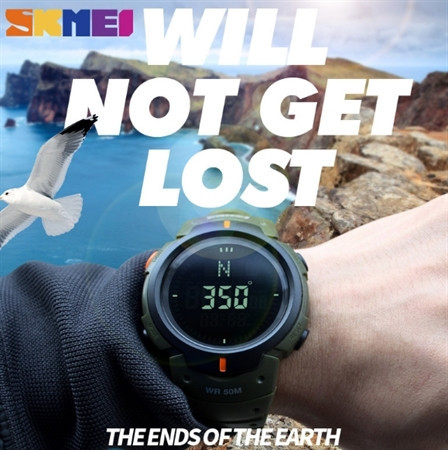 Чоловічий годинник з компасом Skmei 1231 чорні Вінниця - фото 8