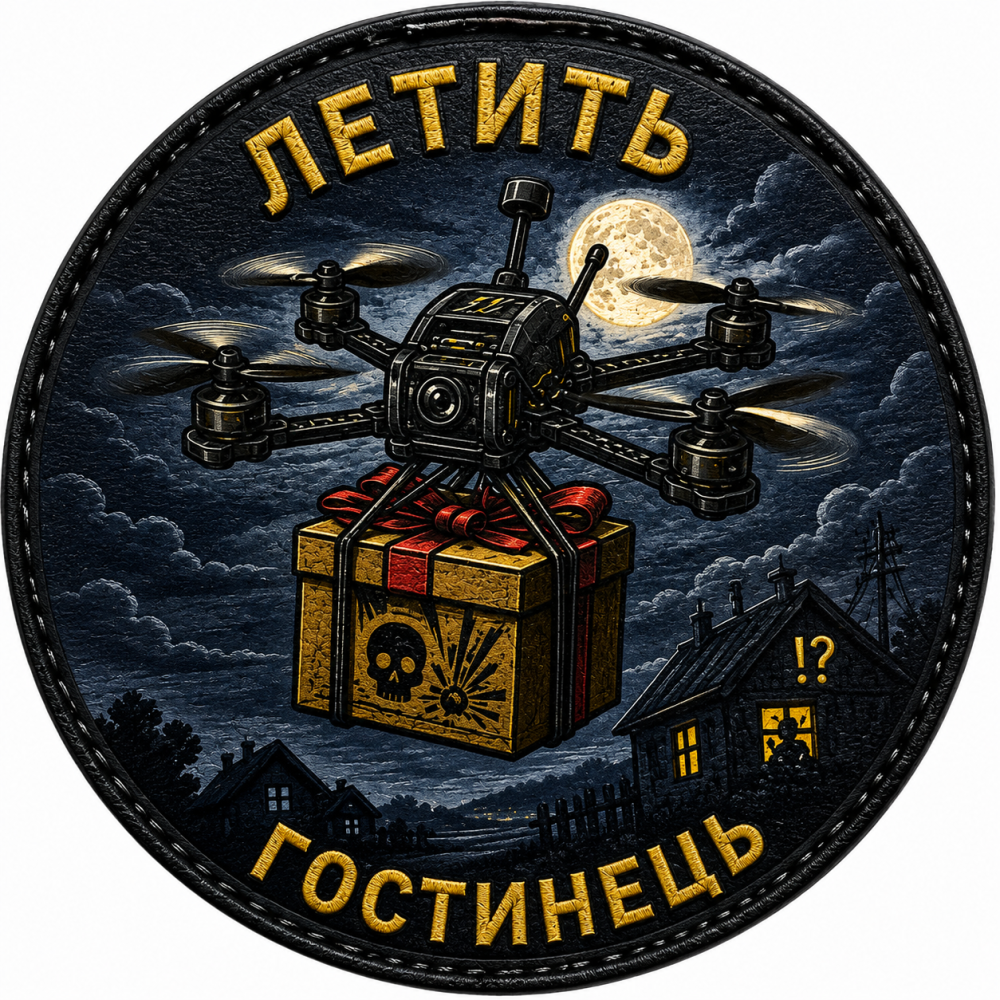 Патч / шеврон Летить гостинець Запорожье - изображение 1