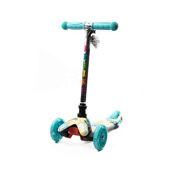 Самокат детский трехколесный ITRIKE MINI BB 3-013-4-F-WP8 со светящимися колесами, Голубой Каменец-Подольский