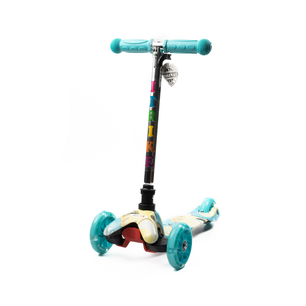 Самокат дитячий триколісний ITRIKE MINI BB 3-013-4-F-WP8 зі світними колесами, Блакитний Кам'янець-Подільський - фото 2