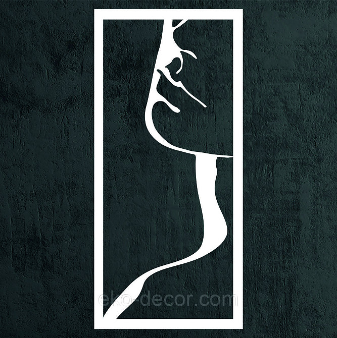 Декоративное настенное Панно «Силуэт женщины», Декор на стену 50*21 см, Белый Киев - изображение 5