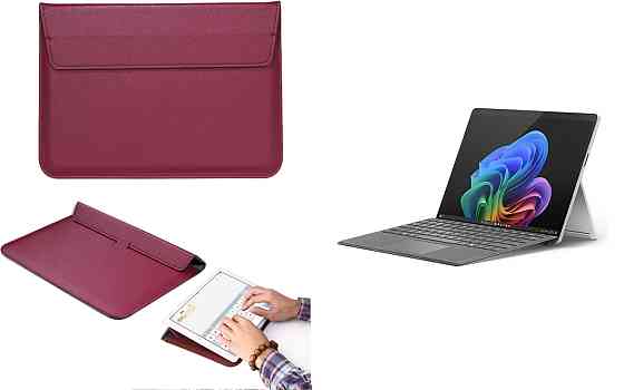 Чохол-конверт VitoCase для Microsoft Surface 11 pro Copilot+, з функцією підставки для планшета Бордовий Київ