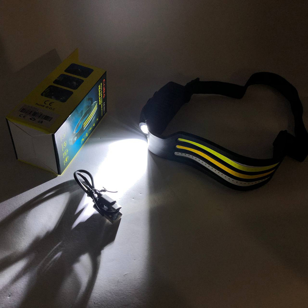 Світлодіодний ліхтар з кріпленням на голову BL-W689-LM+3COB, Ліхтар на лоб для риболовлі Police RU-56 Львів - фото 1