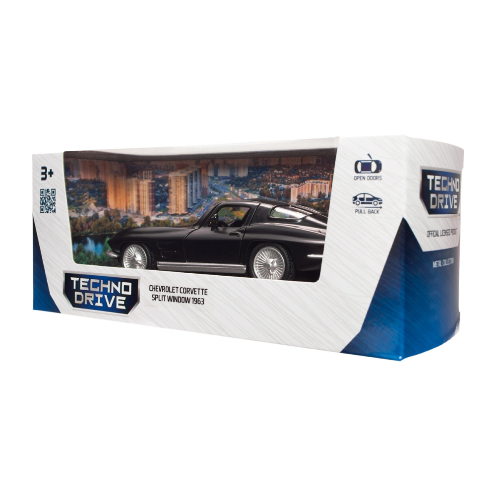 Автомодель - Chevrolet Corvette Split Window 1963 (матовий чорний) Днепр - изображение 4