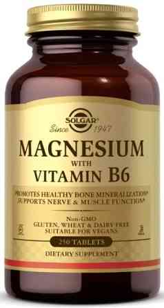 Магній + вітамін В6 Solgar Magnesium Vitamin B6 250 таблеток Київ
