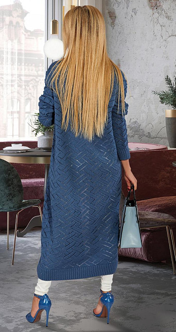 Ажурний в'язаний кардиган (48-52) Київ - фото 2