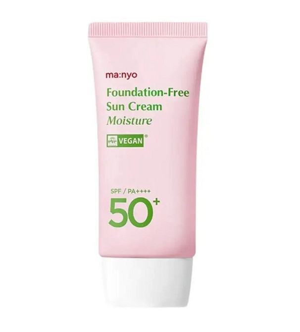 Сонцезахисний тонувальний крем для обличчя Foundation-Free Sun Cream Moisture SPF/PA++++ 50+ Manyo 50 мл Київ - фото 1