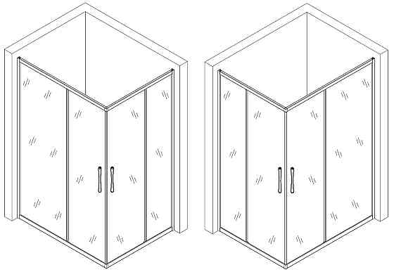 Душова кабіна прямокутна без піддона NOTEC N120FS BRAVO (1уп.) Киев