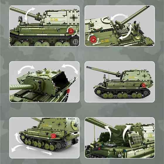 Конструктор детская игровая военная машина-танк самоходная установка против танков T4012 на 2436 деталей Каменец-Подольский