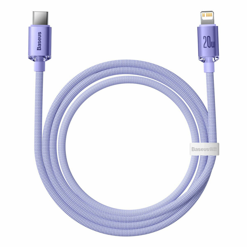 Кабель Baseus Crystal Shine Series Fast Charging Data Cable Type-C to iP 20W 1.2m Purple Київ - фото 4