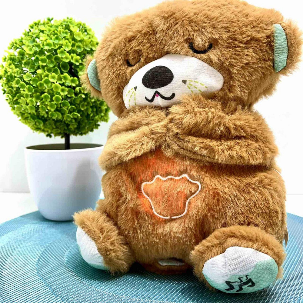 Видра інтерактивна дихає підсвічується сопе та відтворює заспокійливу музику Коричнева (853-1) Чернігів - фото 4