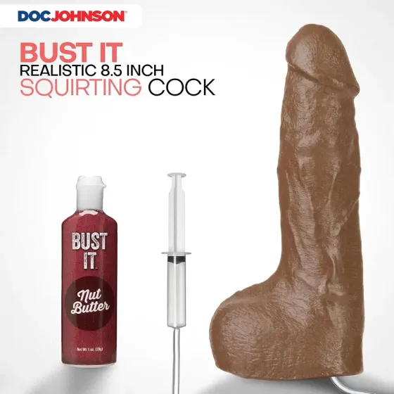 Фалоімітатор, що кінчає Doc Johnson The Realistic Cock ULTRASKYN - Squirting 9,5 Inch Caramel Львов