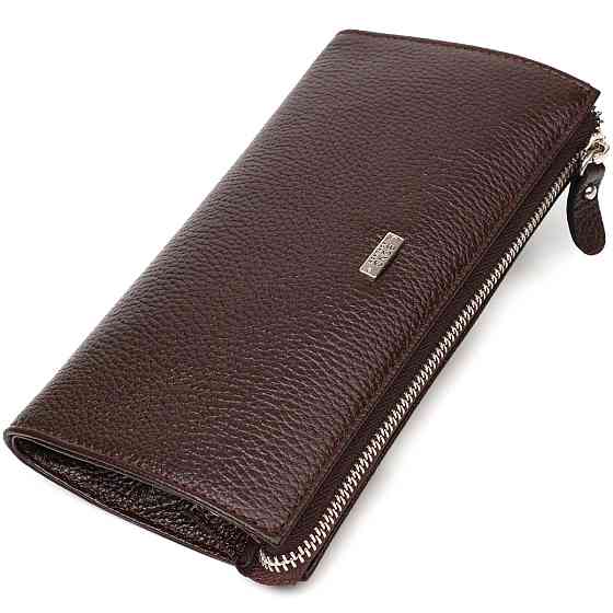 Практичний чоловічий клатч із натуральної шкіри aфлотар Коричневий (BOND) Київ