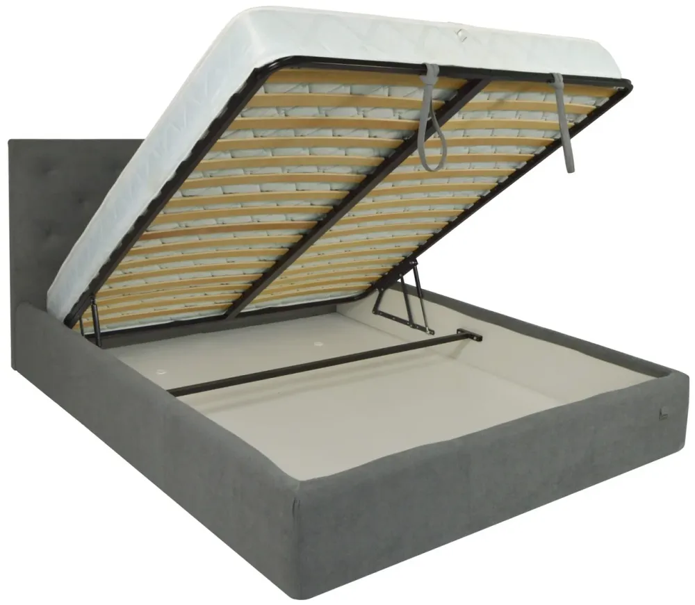 Ліжко Bristol VIP 140 х 200 см Aston 16 З додатковою металевою цільнозварною рамою Сірий Київ - фото 4