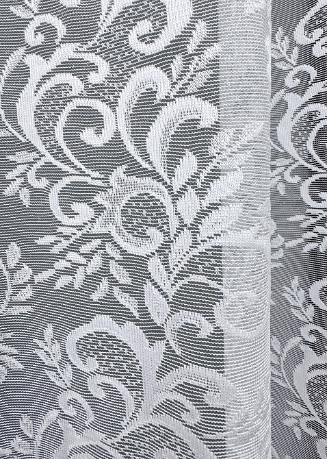 Короткая тюль, высотой 1,2м, жаккард цвет белый 871т Киев - изображение 5