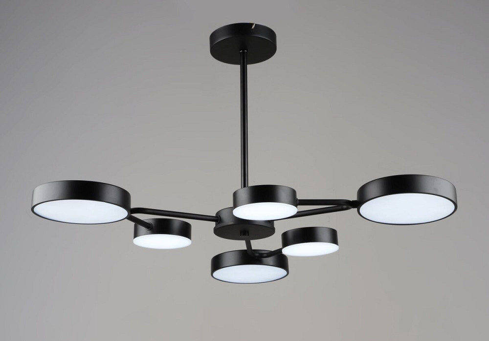 VALESO Люстра підвісна світлодіодна VALESO B /3+3 BK 63W Коломия - фото 1