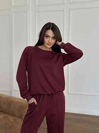 Свитшот женский однотонный Бордовый 50/52 Харьков