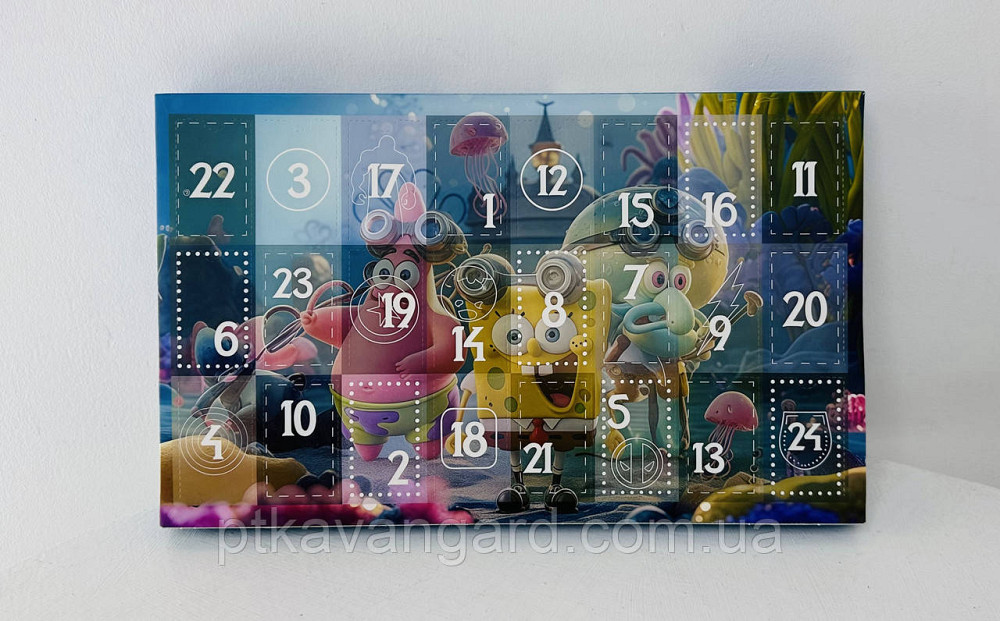 Адвент-календар Спанч Боб набір героїв, 24 віконця, брелоки LZMH 048 A Хмельницький - фото 2