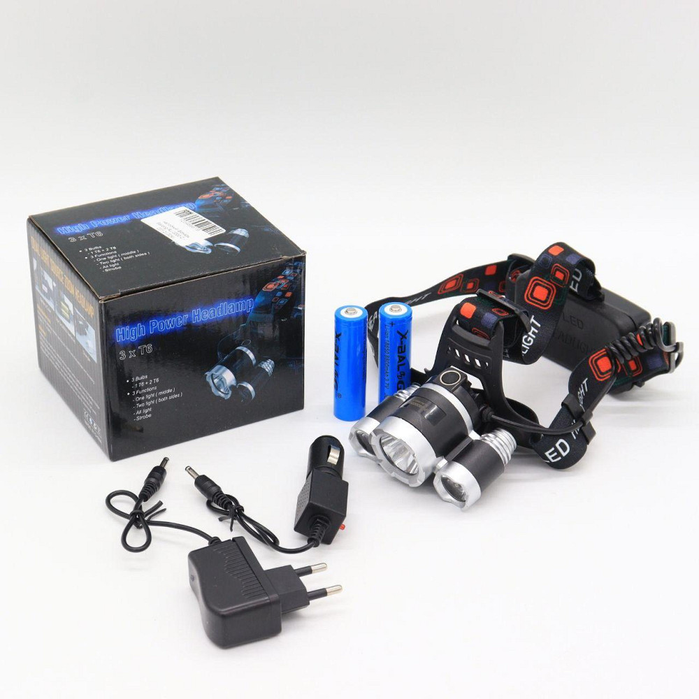 Налобний LED ліхтар RJ-3000 T6+2XPE+ Подарунок Вічний сірник Make Fire / Потужний акумуляторний ліхтарик на голову Київ - фото 8