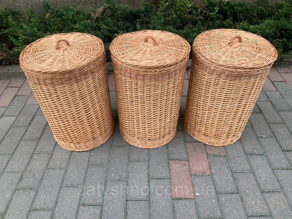 Скриня бочка плетена з лози з кришкою Київ - фото 2