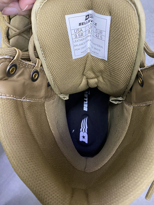 Берці Belleville Spear Point Lightweight Hot Weather, розмір 10/43, колір Койот, весна-лето, стандарт армії США (BV518) Київ - фото 8